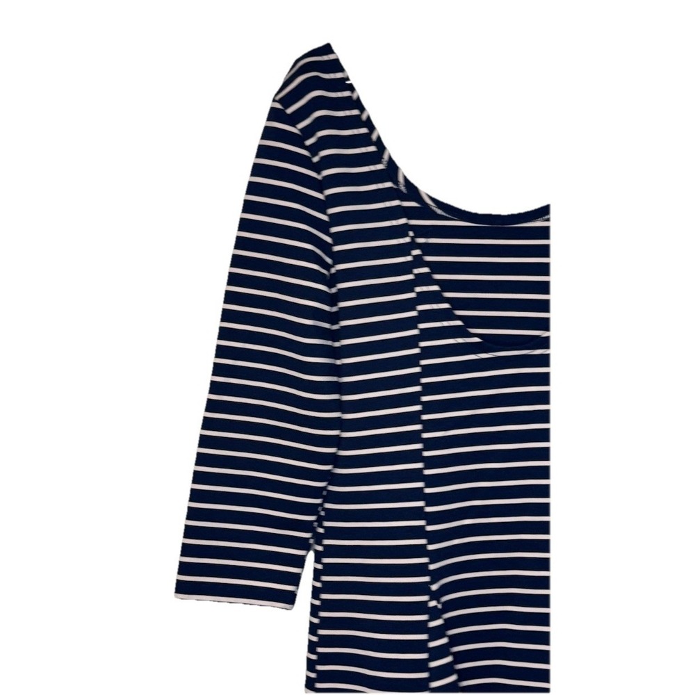 Free People Women's Dress Nautical Knotty Jersey Knit Striped Blue White Large‎ - Picture 7 of 9